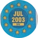 Belgium close-up of the EU-stars with month and year of expiry (7 kB)