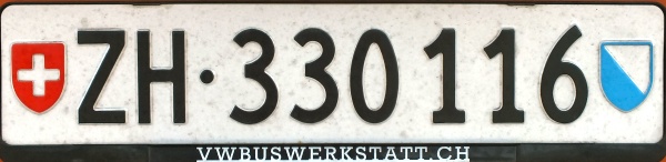 Switzerland normal series rear plate close-up ZH·330116.jpg (47 kB)