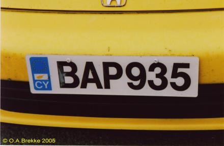 Cyprus normal series front plate former style euroband BAP 935.jpg (16 kB)