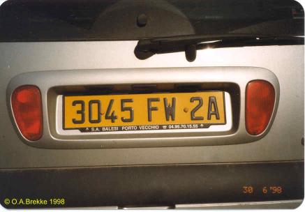 France former normal series Corse rear plate 3045 FW 2A.jpg (20 kB)