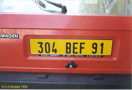 France former normal series rear plate 304 BEF 91.jpg (19 kB)
