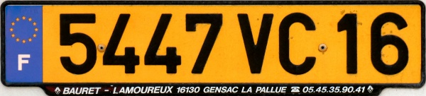 France former normal series rear plate close-up 5447 VC 16.jpg (76 kB)