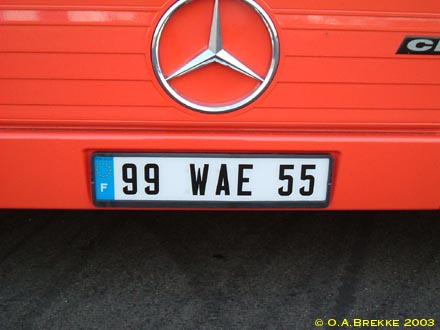 France former provisional series front plate 99 WAE 55.jpg (25 kB)