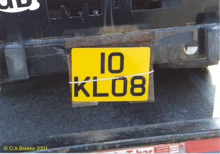 United Kingdom former military series rear plate 10 KL 08.jpg (22 kB)