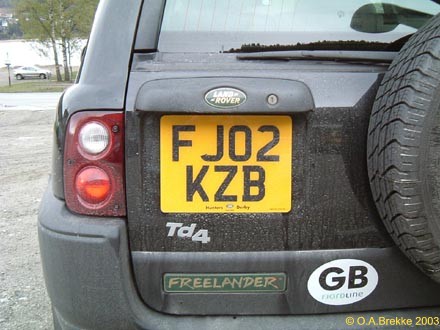 Great Britain normal series rear plate FJ02 KZB.jpg (45 kB)