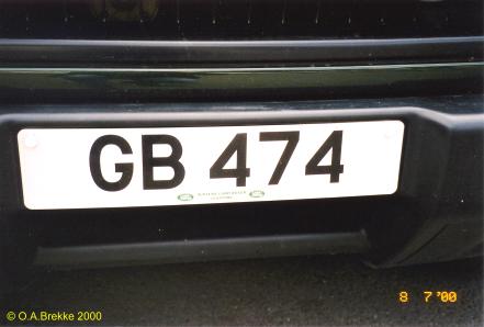Great Britain former normal series remade as cherished number GB 474.jpg (18 kB)