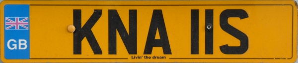 Great Britain former normal series rear plate close-up KNA 11S.jpg (62 kB)