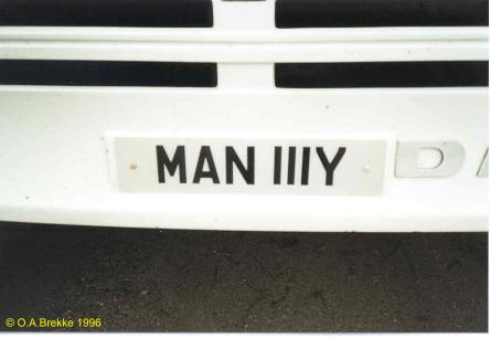 Isle of Man former normal series front plate reissued MAN 111Y.jpg (16 kB)