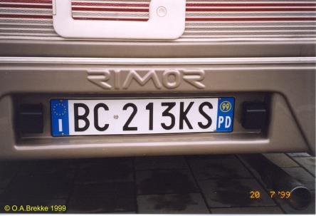 Italy normal series rear plate BC 213 KS.jpg (22 kB)