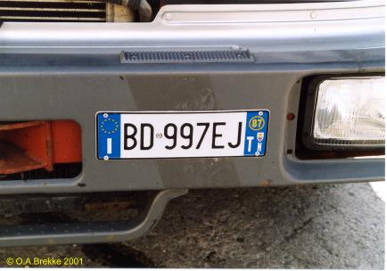 Italy normal series front plate BD 997 EJ.jpg (23 kB)