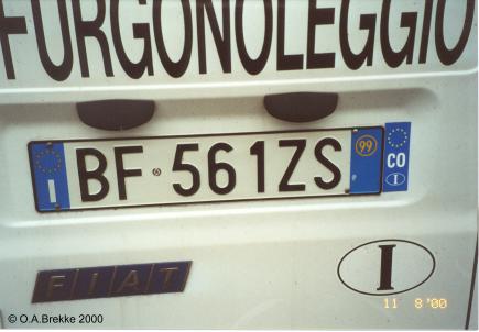 Italy normal series rear plate BF 561 ZS.jpg (23 kB)