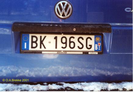 Italy normal series rear plate BK 196 SG.jpg (23 kB)