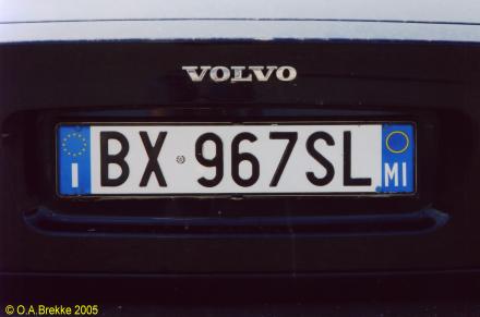 Italy normal series rear plate BX 967 SL.jpg (15 kB)