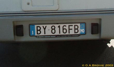 Italy normal series rear plate BY 816 FB.jpg (16 kB)