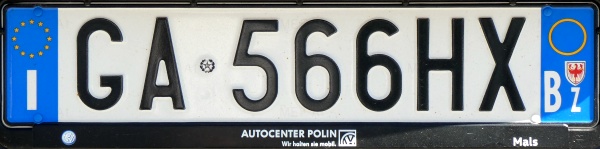 Italy normal series rear plate GA 566 HX.jpg (74 kB)