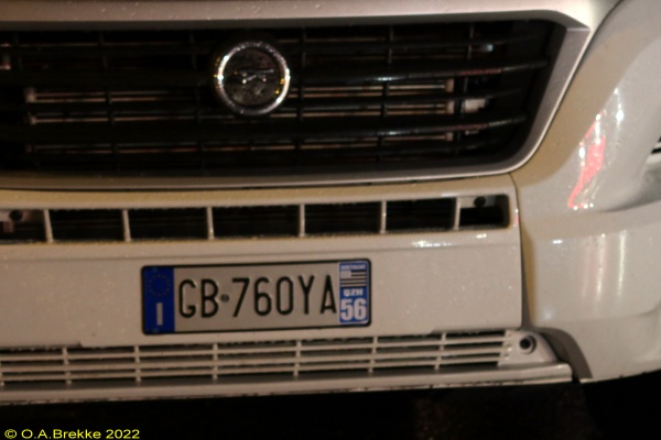 Italy normal series front plate GB 760 YA.jpg (82 kB)