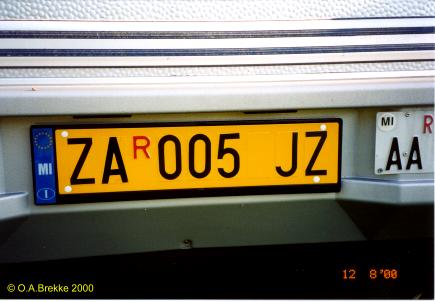 Italy former trailer repeater plate ZA R005 JZ.jpg (24 kB)