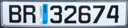 Norway normal series unofficial plate close-up BR 32674.jpg (27 kB)