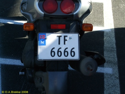 Norway four numeral series former style TF 6666.jpg (59 kB)