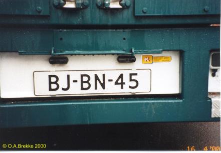 Netherlands repeater plate BJ-BN-45.jpg (19 kB)
