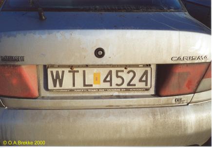 Poland former normal series unofficial plate WTL 4524.jpg (19 kB)