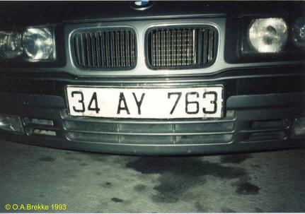 34 A 86205, Hyundai Tucson (İstanbul) License plate of Turkey