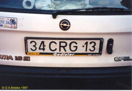 34 A 86205, Hyundai Tucson (İstanbul) License plate of Turkey