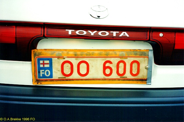 Faroe Islands former trade plate series OO 600.jpg (93 kB)