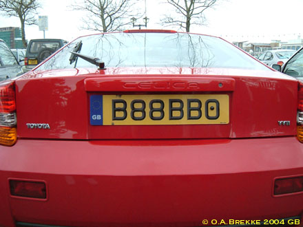 Great Britain former personalised series rear plate B88 BBO.jpg (36 kB)
