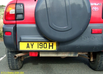 Alderney normal series rear plate AY 190.jpg (62 kB)