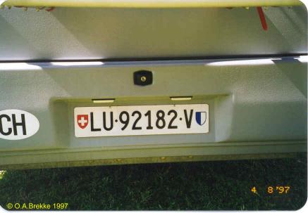 Switzerland former rental car series rear plate LU·92182·V.jpg (19 kB)