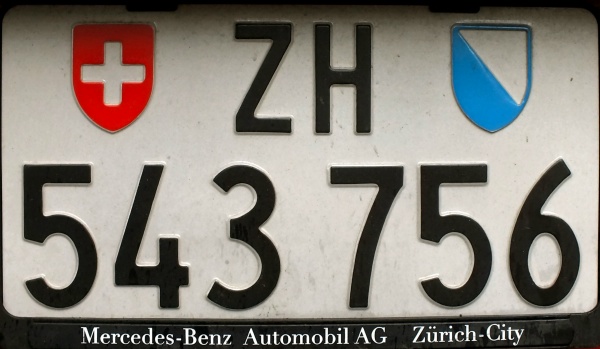 Switzerland normal series rear plate close-up ZH 543756.jpg (79 kB)