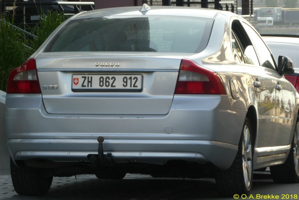 Switzerland normal series rear plate ZH 862912.jpg (114 kB)
