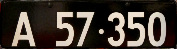 Denmark historically correct number plate close-up A 57·350.jpg (66 kB)