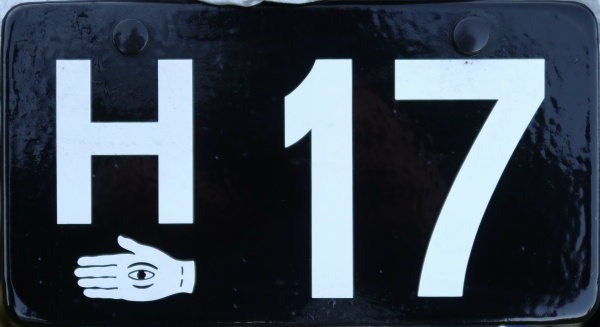 Denmark historical number plate close-up H 17.jpg (65 kB)