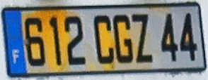 France former normal series rear plate close-up 612 CGZ 44.jpg (32 kB)