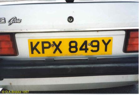 Great Britain former normal series rear plate KPX 849Y.jpg (20 kB)