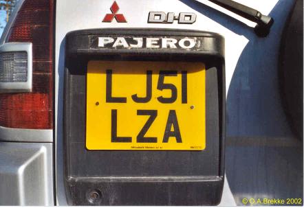 Great Britain normal series rear plate LJ51 LZA.jpg (24 kB)