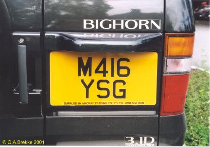 Great Britain former normal series rear plate American size M416 YSG.jpg (23 kB)