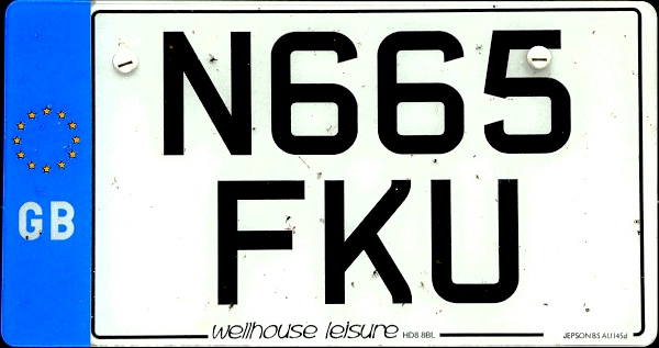 Great Britain former normal series front plate close-up N665 FKU.jpg (98 kB)