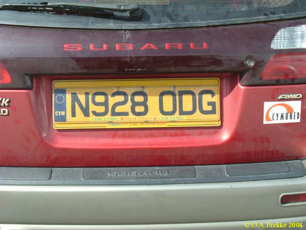 Great Britain former normal series rear plate N928 ODG.jpg (26 kB)