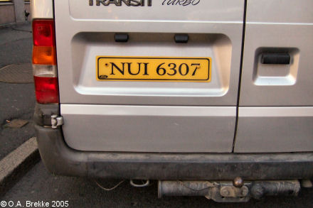 Northern Ireland normal series rear plate NUI 6307.jpg (33 kB)