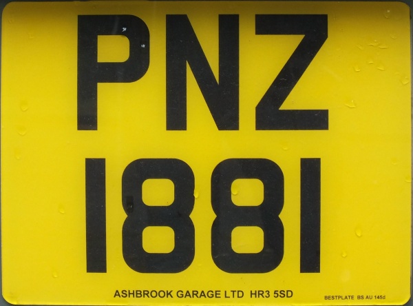 Northern Ireland normal series rear plate close-up PNZ 1881.jpg (80 kB)