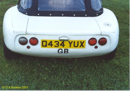 Great Britain former series vehicle of undefined age rear plate Q434 YUX.jpg (23 kB)