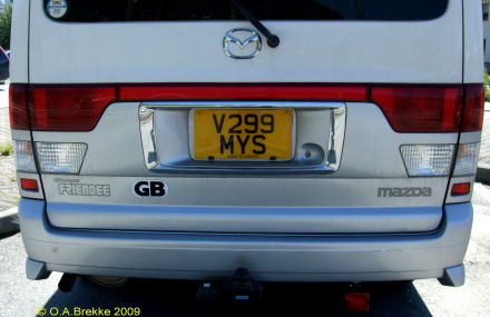 Great Britain former normal series rear plate V299 MYS.jpg (53 kB)