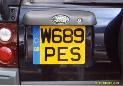 Great Britain former normal series rear plate W689 PES.jpg (24 kB)