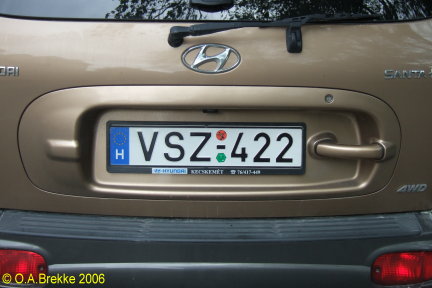Hungary personalised plate within the former normal series VSZ-422.jpg (37 kB)