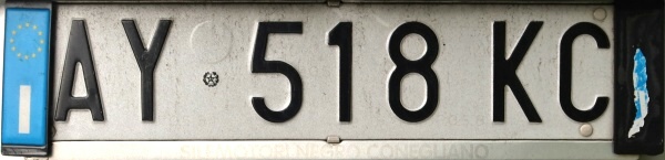 Italy normal series rear plate former style AY 518 KC.jpg (55 kB)