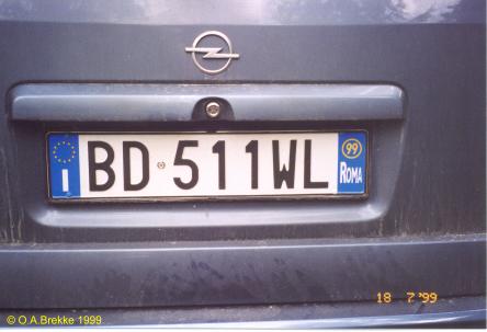 Italy normal series rear plate BD 511 WL.jpg (19 kB)