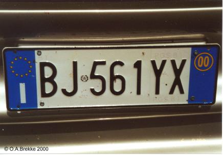 Italy normal series front plate BJ 561 YX.jpg (20 kB)